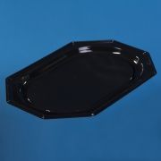 CATERING PLATE 450 MM BLACK PET 